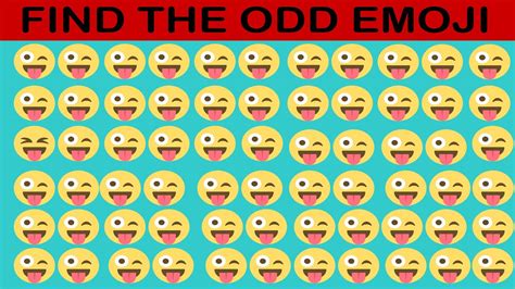 Find The Odd Emoji Can You Find Odd Emoji Spot The Odd Emoji