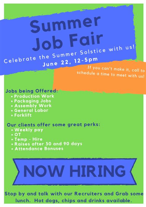 Summer Job Fair Celebrate The Summer Solstice With Us
