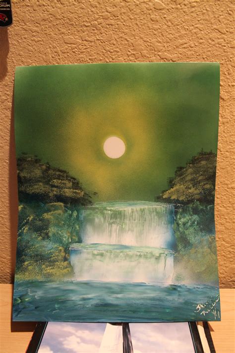 Painting Moon Over Water Spray Paint Art Spray Paint Art And Collectibles