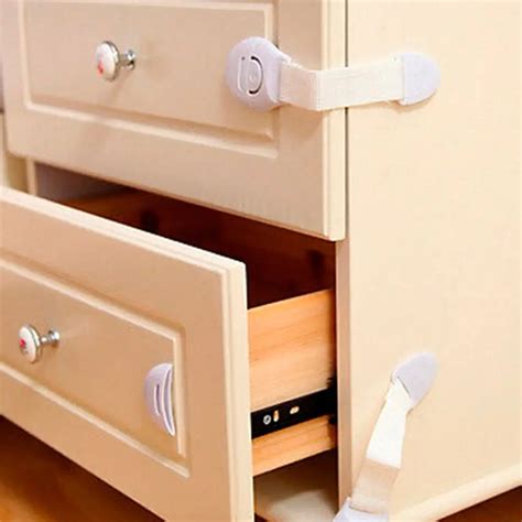 5 Pcs Toddler Infant Safety Locks Security Plastic Drawer Door Cabinet