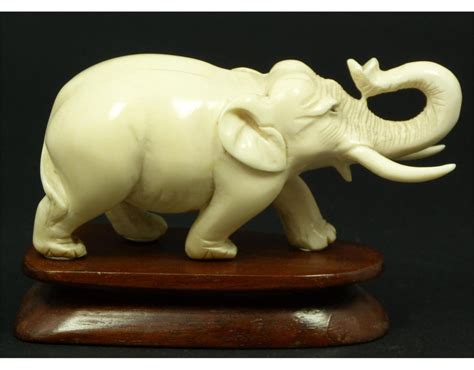 Antique Hand Carved Ivory Elephant