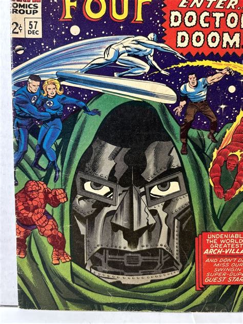 Fantastic Four 57 Marvel 1966 Silver Surfer Dr Doom Vg Fine Ebay