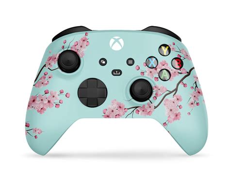 Cherry Blossom Teal Xbox Series Controller Skin Lux Skins Official