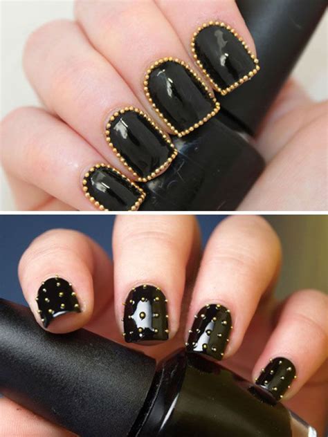 Descubre la mejor forma de comprar online. Uñas con tachuelas. | Uñas negras, Uñas de gel, Uñas negras decoradas