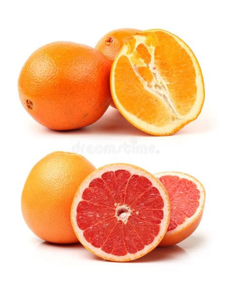 Red Orange Fruit Studio Isolated Over White Stock Image Image Of