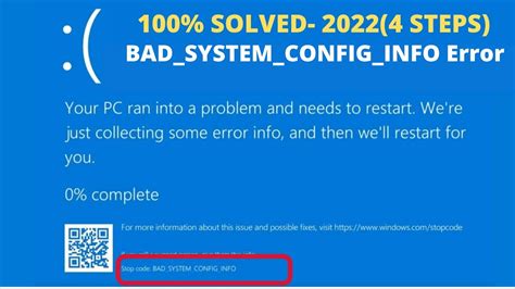 How To Fix Badsystemconfiginfo Error In Windows 10 11 8 4 New