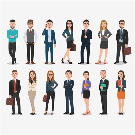 Business Group Working Vector Png Images Group Of Business Men And