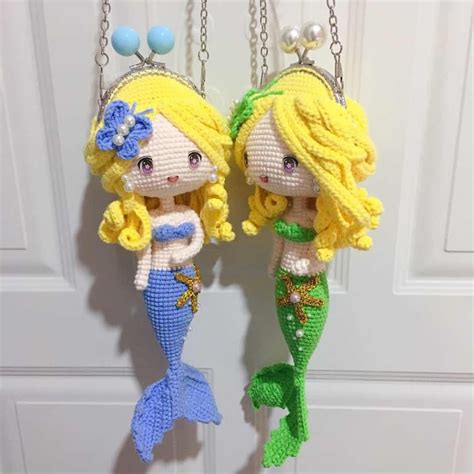 Crochet Mermaid Doll Purse Pattern Instant Download Pdf Etsy