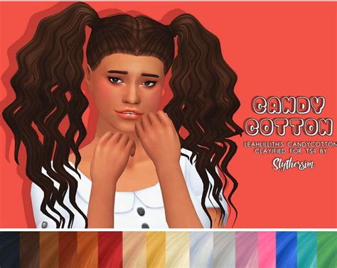 Slythersim Leahlilliths Candycotton Clayified Sims 4 Hairs Sims