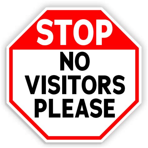 Laminated A4 No Visitors Without Appointment Warning Sign Business