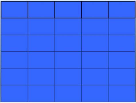 Blank Jeopardy Template Blank Templates Free And Premium Templates