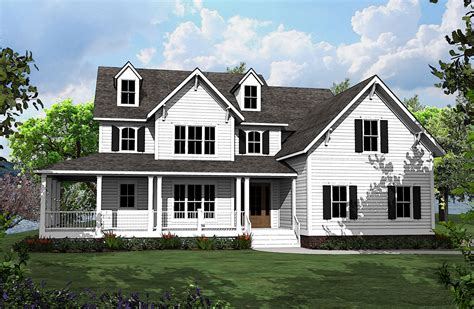 Or, are you ready to begin an extensive construction project to build the house of your dreams? 4 Bed Country House Plan with L-Shaped Porch - 500008VV ...