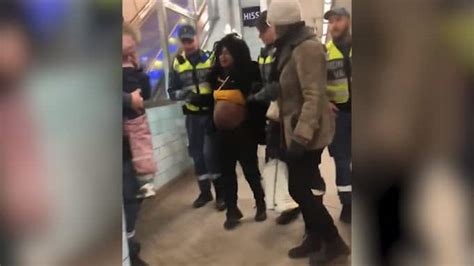 Outcry In Sweden Over Footage Of Pregnant Woman Being Dragged Off Train By Guards Sbs News