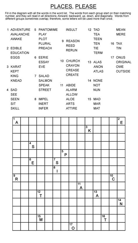 Play our daily crossword puzzles online for free! places please puzzles to print : Ashley's blog