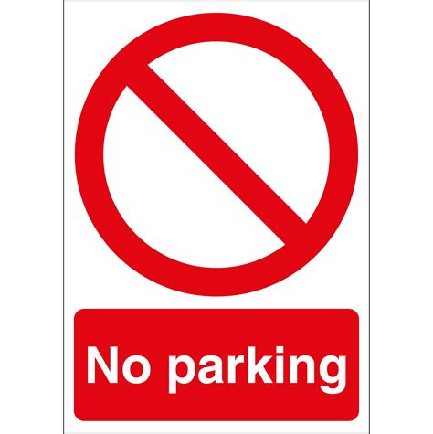 No Parking Sign Portrait First Safety Signs First Safety Signs