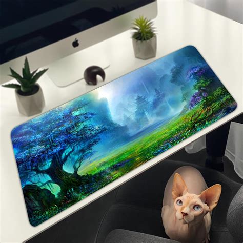 Natural Desk Mat Abstract Mouse Pads Colorful Large Desk Etsy