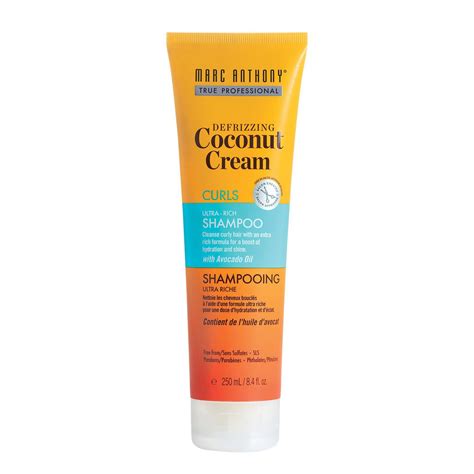 Marc Anthony Cosmetics Inc Marc Anthony Defrizzing Coconut Cream Curls Sulfate Free Shampoo