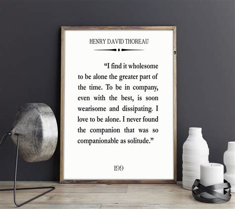 Introvert T Thoreau Solitude Quote By Henry David Thoreau Print