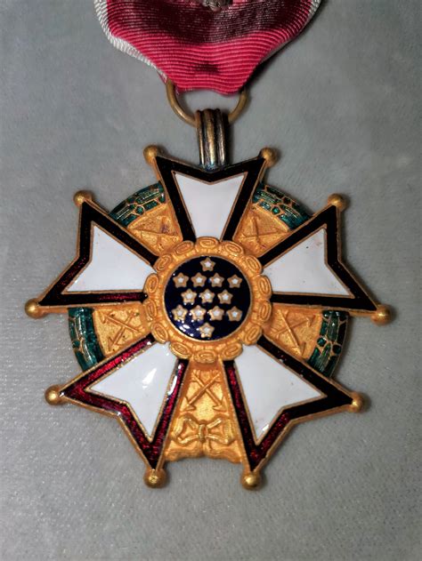 Legion Of Merit Award Medal Stripe Lapel Pin In Presentation Etsy