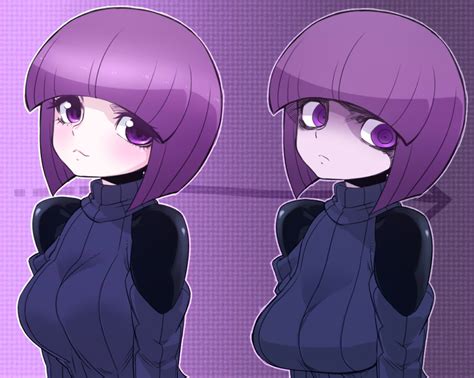 Safebooru 1girl Bangs Blush Breasts Detached Sleeves Necromancer Original Pale Skin Purple