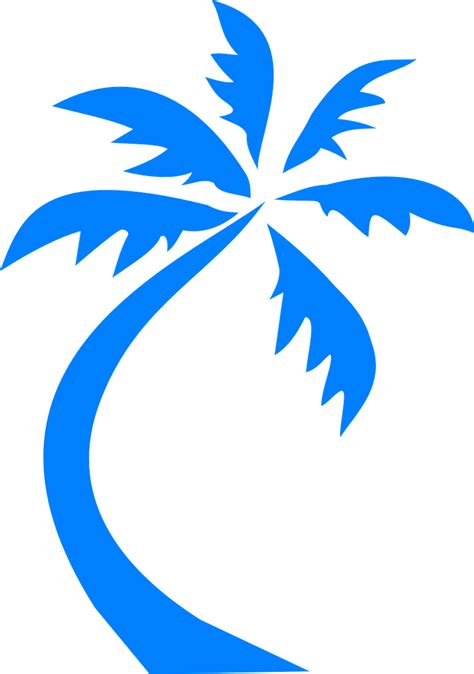 Download High Quality Palm Tree Clipart Blue Transparent Png Images