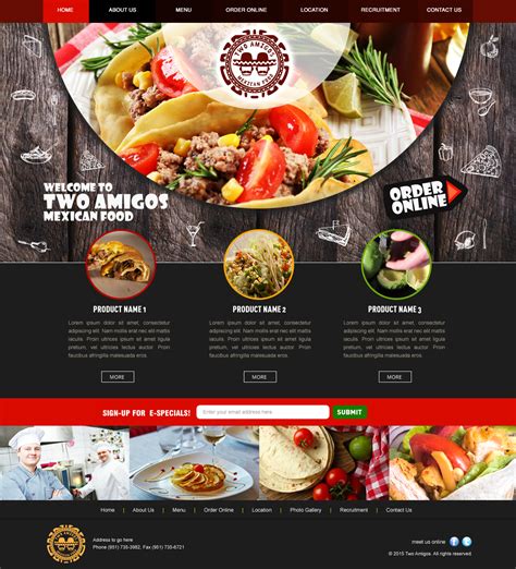 Serious, Modern, Restaurant Web Design for a Company by AIDANS STUDIO