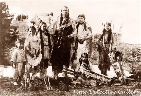 Native American Kiowa Hunting Horse And Daughters Oklahoma 1908