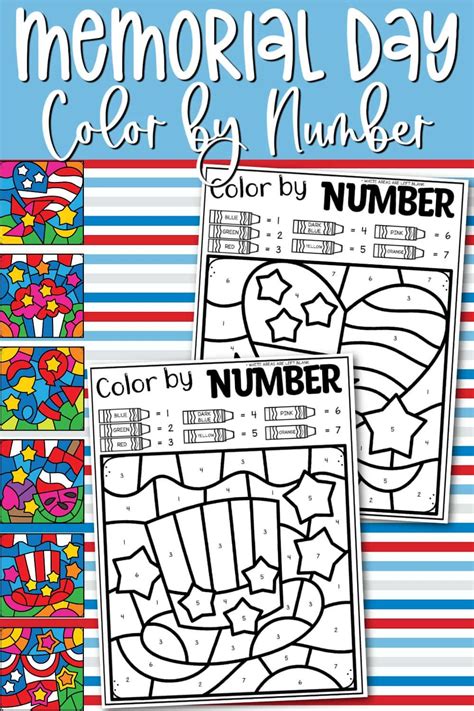 Memorial Day Color By Number Memorial Day Coloring Pages Memorial