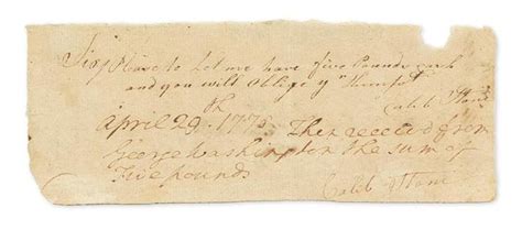 Sold Price Washington George Autograph Document Signed In The Third