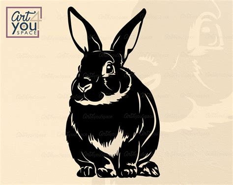 Rabbit Svg Png Dxf Bunny Cricut Easter Clipart Vector Image Laser