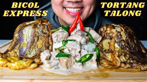Bicol Express And Tortang Talong Mukbang I Asmr Eating Sound Youtube