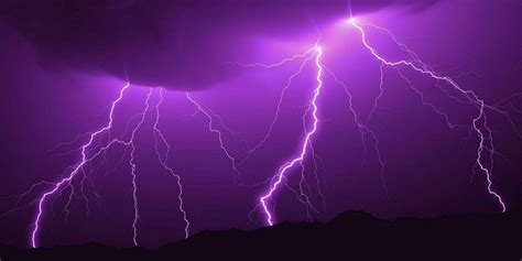 Purple Lightning Storm With Purple And Orange Sky Ai Generated 24494285