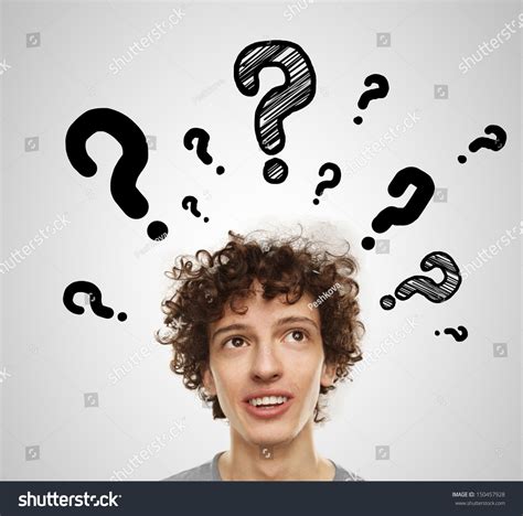 Young Boy Thinking Question Mark Over Stock Photo 150457928 Shutterstock