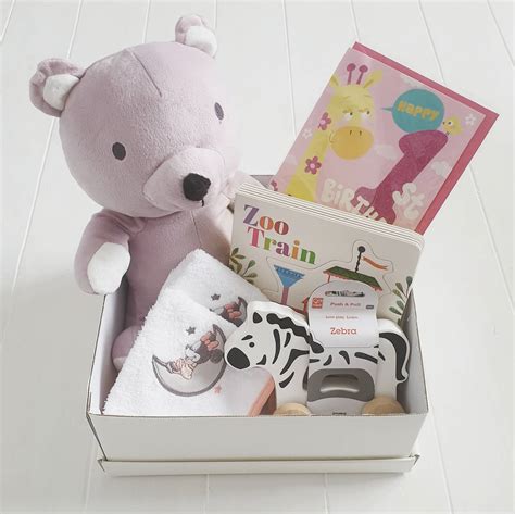 Shop with afterpay* free shipping on purchases over $49. First Birthday Gift Box - Pink - Kiwibird Baby Gifts