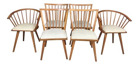 Leslie Diamond for Conant Ball Maple Dining Chairs - Set of 6 | Chairish