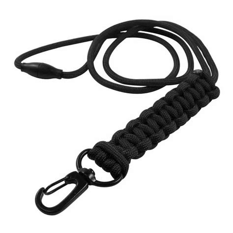 There are loads of ways of braiding lanyards. Black Survival Paracord Lanyard | Black 550 Cord Lanyard