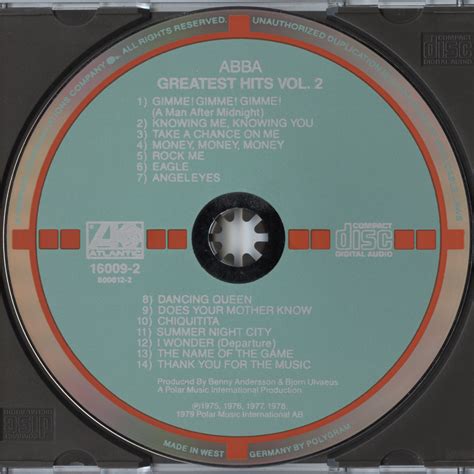 Target Cd Abba Greatest Hits Vol 2 V005