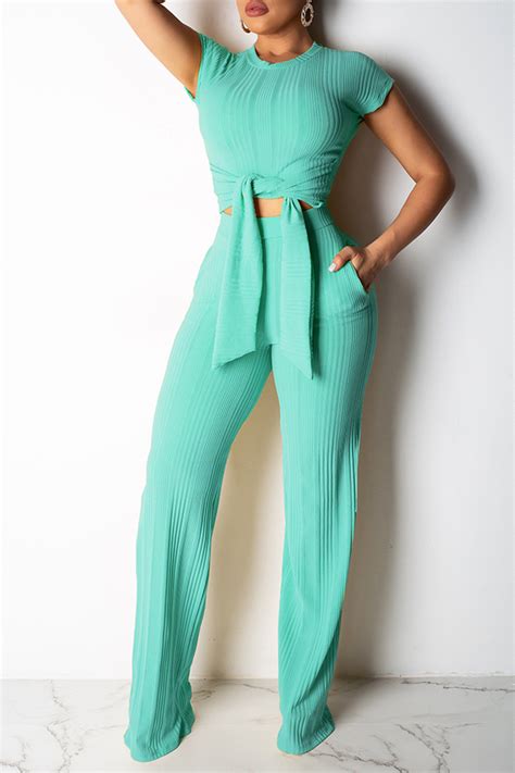 Lovely Light Green Two Piece Pants Setlw Fashion Online For Women Affordable Womens