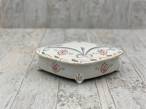 Vintage Porcelain Trinket Box Gift Box Gift For Her Hand Etsy