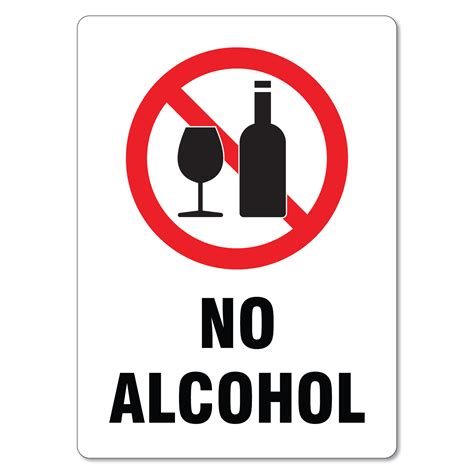 Printable No Alcohol Signs