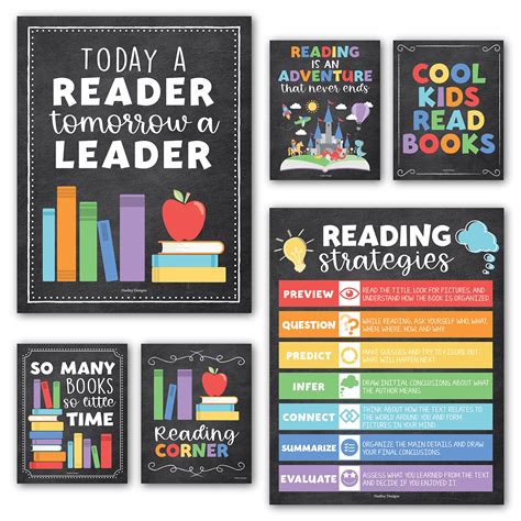 Buy 6 Colorful Reading S For Classroom Library Decorations For School