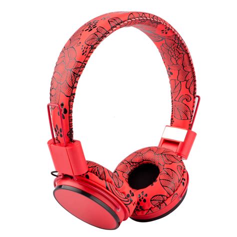 Leather Printed Headphone Foldable With Microphone For Mobile