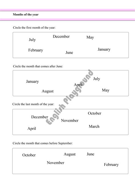 Months Of The Year For Year 1 Students Teaching Resources Student