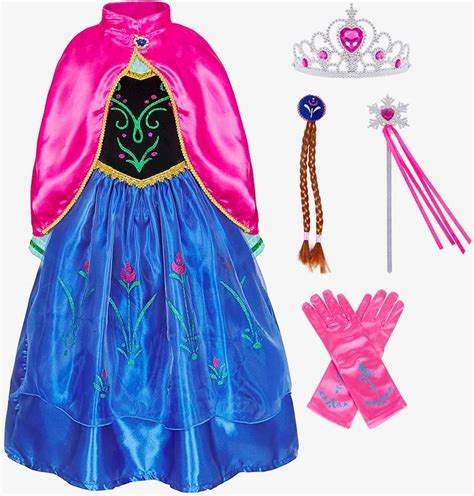 Disney Inspired Frozen Anna Coronation Princess Dress Costume Etsy