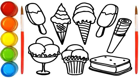 Mewarnai Gambar Es Krim Untuk Anak Tk 36 Es Krim Gambar Makanan Untuk