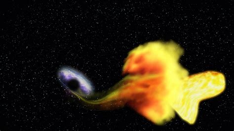 Scientists Get First Glimpse Of Black Hole Eating Star Ejecting High