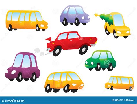 Vector Cartoon Cars Set Stock Vector Image Of Color Tree 3956779