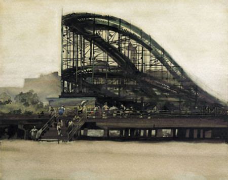 Coney Island Watercolors by David Levine | Landscape, Urban landscape