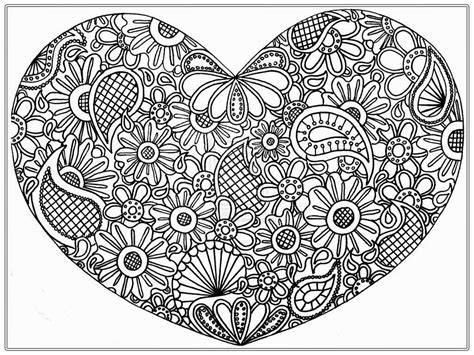 Heart Pictures To Color For Adult | Realistic Coloring Pages