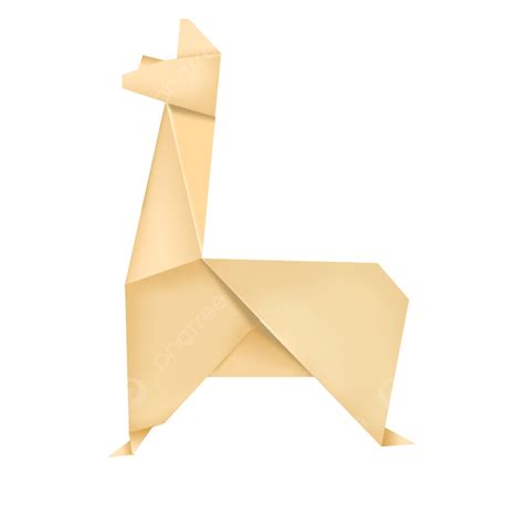 Cartoon Origami Animal Alpaca Cartoon Origami Animal Png Transparent